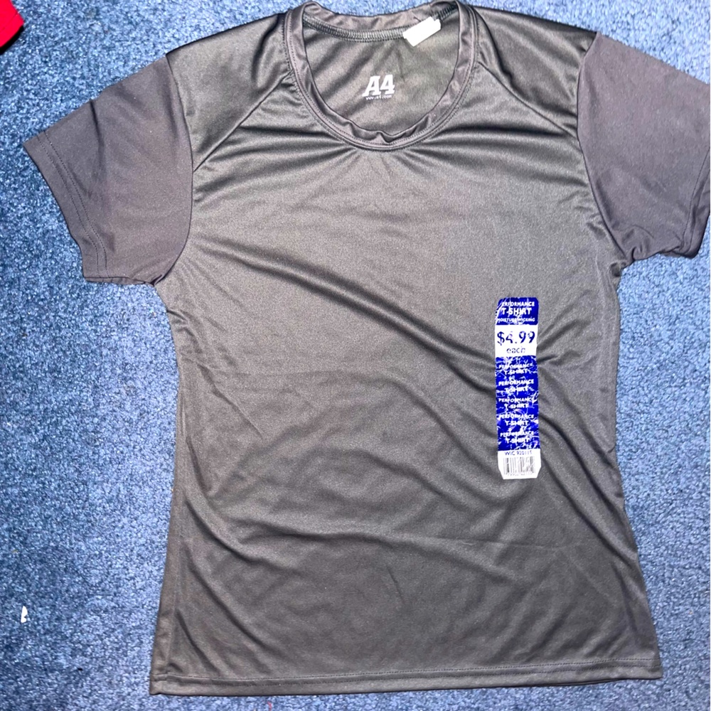 Unisex A4 Small Grey Workout TShirt- *NEVER WORN/ TAGS STILL ATTACHED*